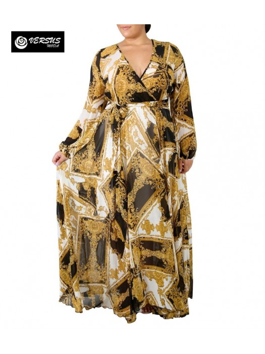 Vestito Donna Lungo Plus Taglie Grandi Woman Oversize Maxi Dress OS120013B f7